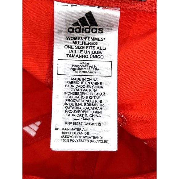 Adidas x Stella McCartney Red Baseball Cap Logo Drawstring Zip Pocket sweatband - Picture 10 of 15